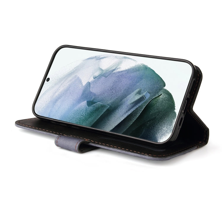 For Samsung Galaxy S22 UItra 5G Business Stitching-Color Horizontal Flip PU Leather Phone Case