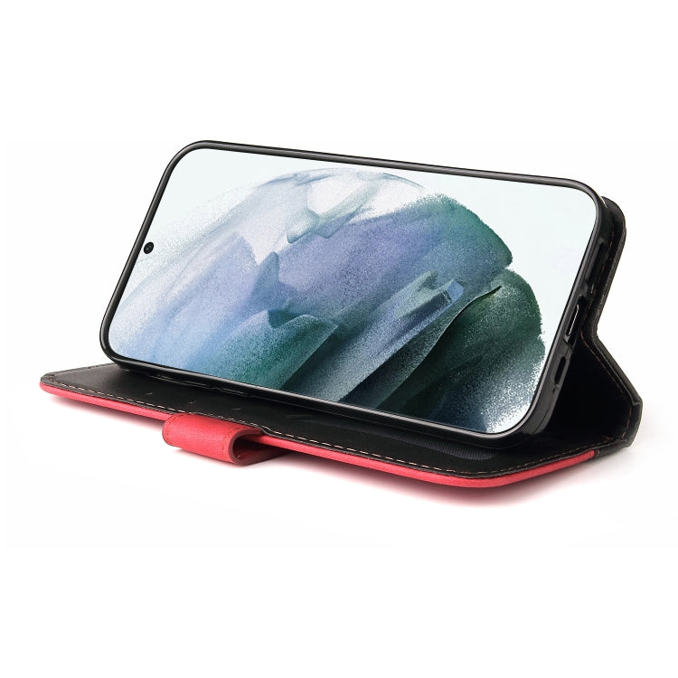 For Samsung Galaxy S22 UItra 5G Business Stitching-Color Horizontal Flip PU Leather Phone Case