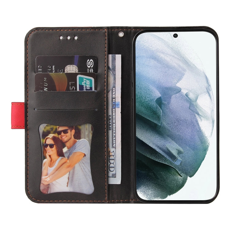 For Samsung Galaxy S22 UItra 5G Business Stitching-Color Horizontal Flip PU Leather Phone Case