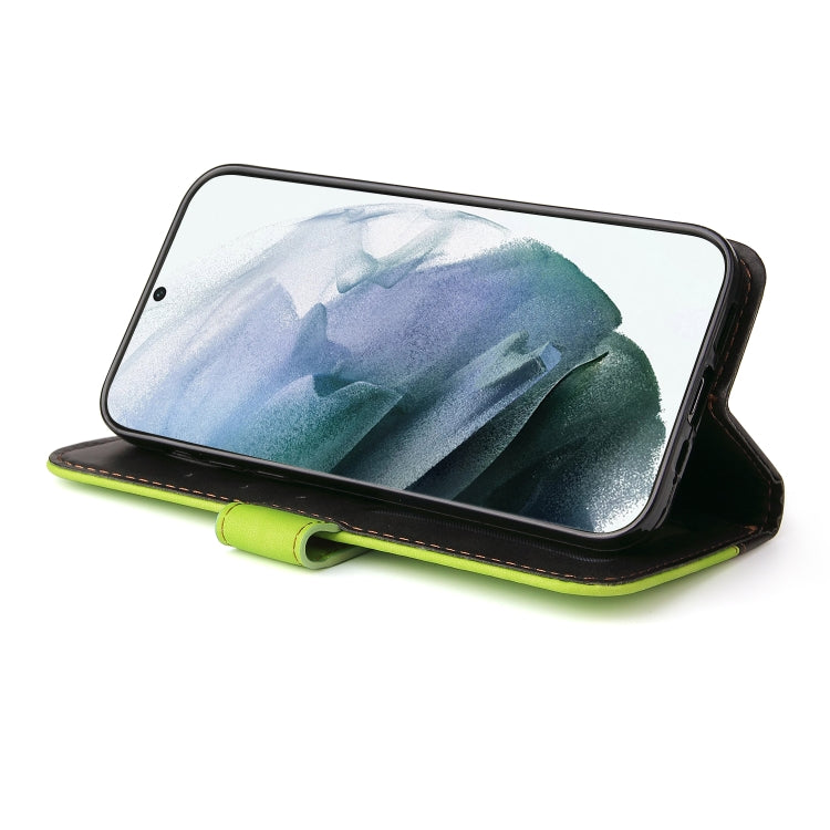 For Samsung Galaxy S22 UItra 5G Business Stitching-Color Horizontal Flip PU Leather Phone Case