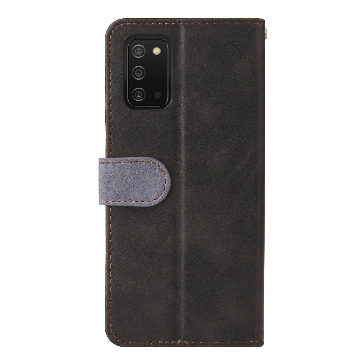 For Samsung Galaxy A03s 164mm Business Stitching-Color Horizontal Flip PU Leather Phone Case