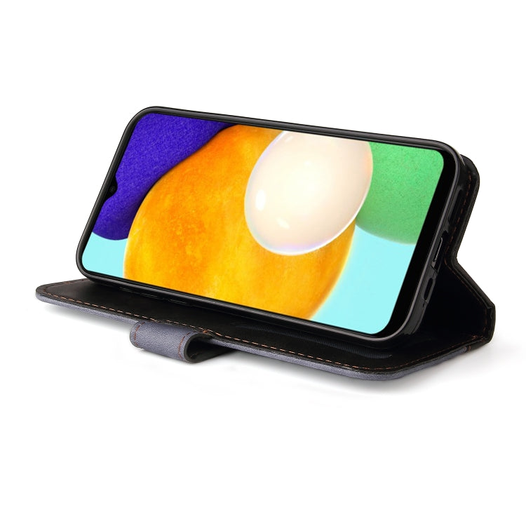 For Samsung Galaxy A03s 164mm Business Stitching-Color Horizontal Flip PU Leather Phone Case