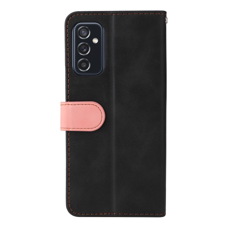 For Samsung Galaxy M52 5G Business Stitching-Color Horizontal Flip PU Leather Phone Case