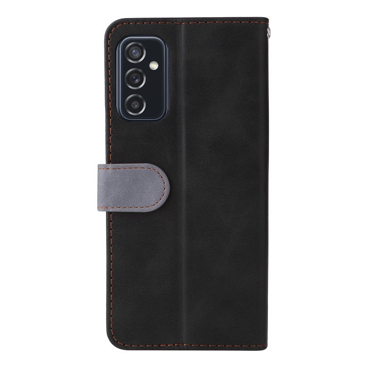 For Samsung Galaxy M52 5G Business Stitching-Color Horizontal Flip PU Leather Phone Case