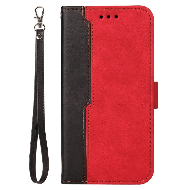 For Samsung Galaxy M52 5G Business Stitching-Color Horizontal Flip PU Leather Phone Case