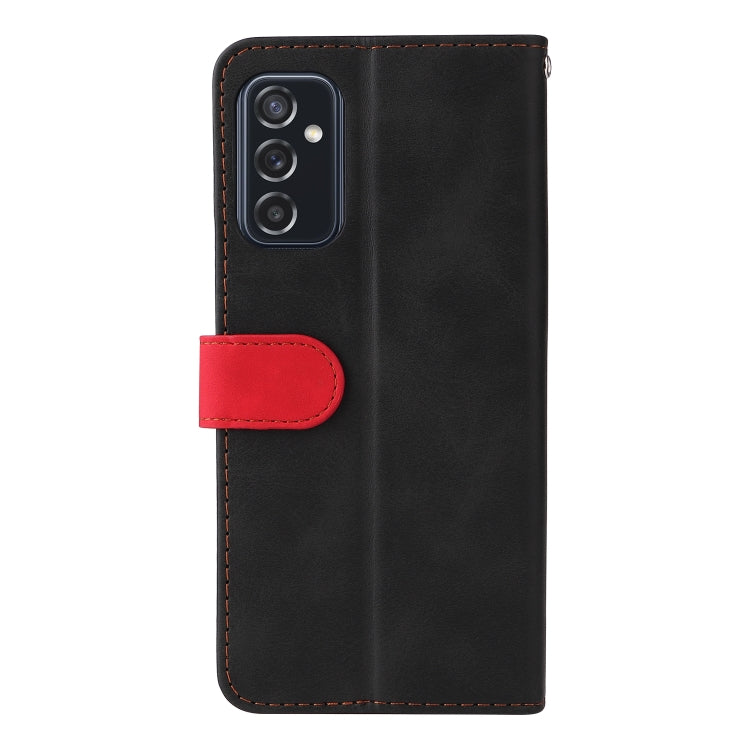 For Samsung Galaxy M52 5G Business Stitching-Color Horizontal Flip PU Leather Phone Case