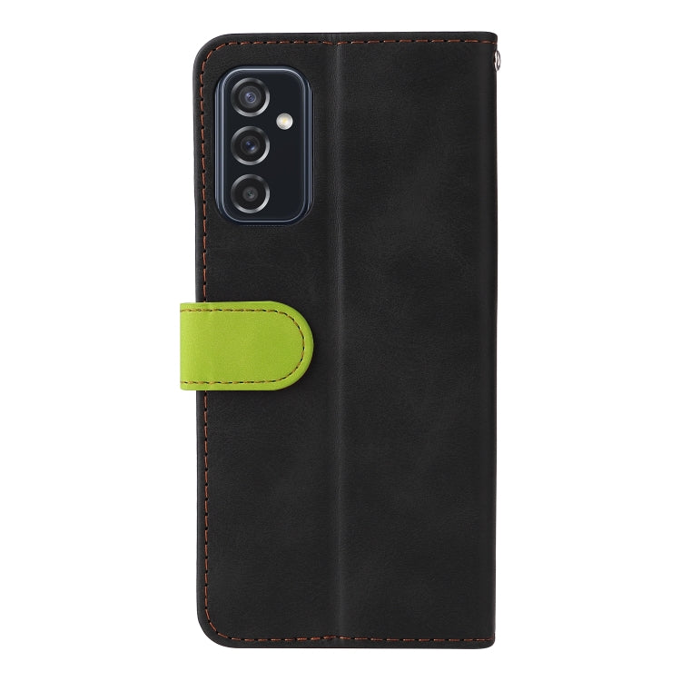 For Samsung Galaxy M52 5G Business Stitching-Color Horizontal Flip PU Leather Phone Case