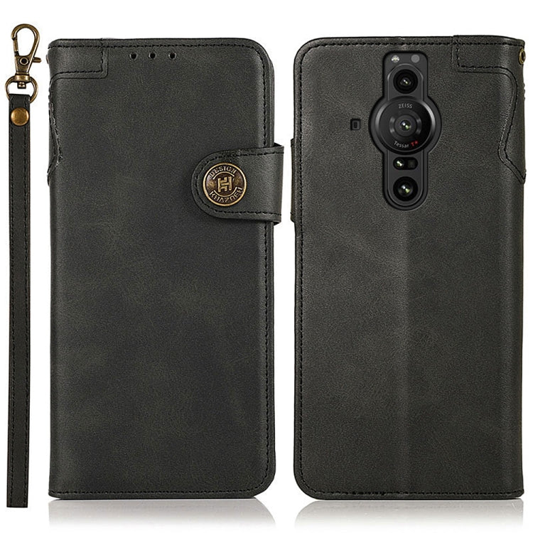 For Sony Xperia Pro-I KHAZNEH Dual-Splicing Cowhide Texture Horizontal Flip Leather Case