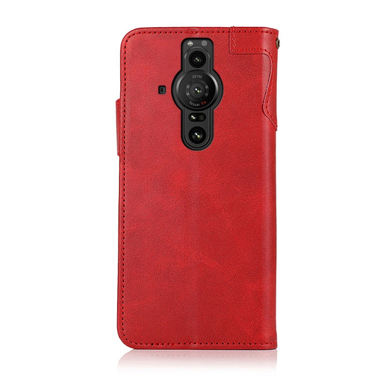 For Sony Xperia Pro-I KHAZNEH Dual-Splicing Cowhide Texture Horizontal Flip Leather Case