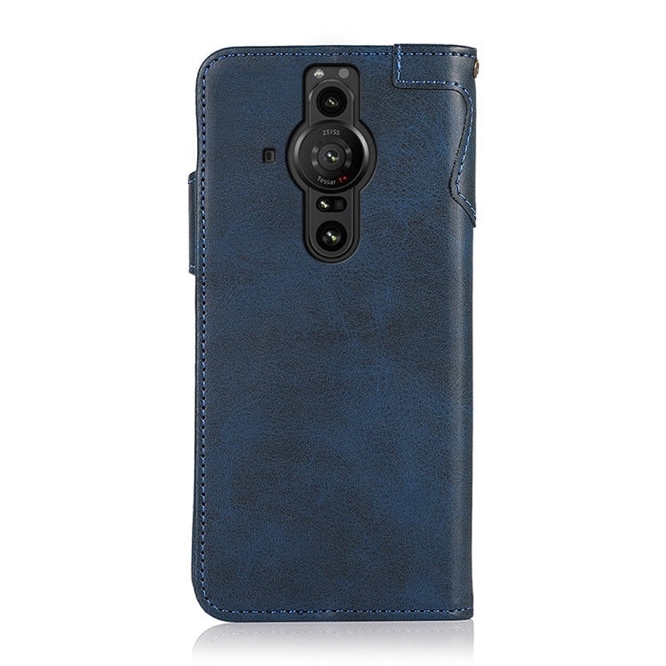 For Sony Xperia Pro-I KHAZNEH Dual-Splicing Cowhide Texture Horizontal Flip Leather Case