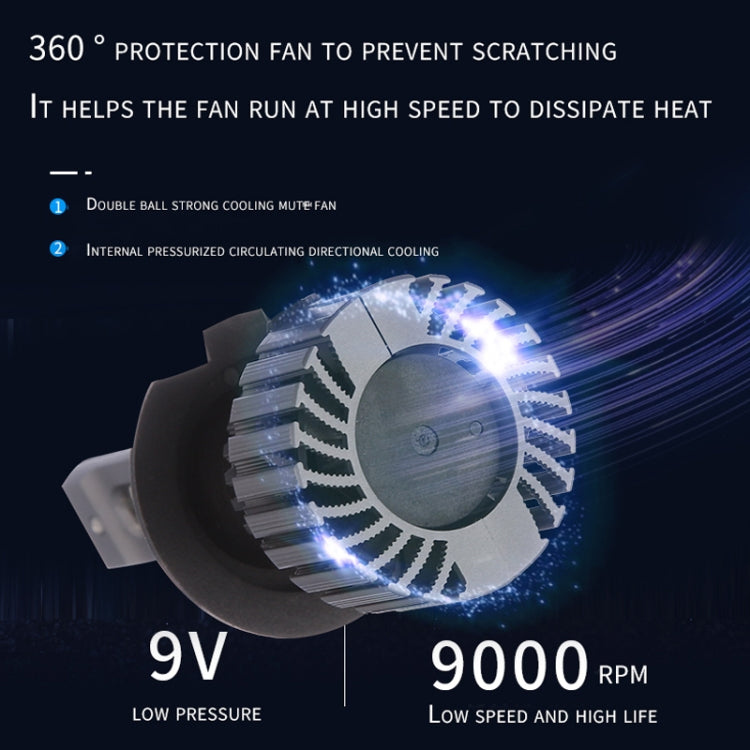 1 Pair G8 Plus 9005 DC9-16V / 30W / 8000LM / 6000K IP67 Car LED 3570 Lamp Beads Headlight(White Light)