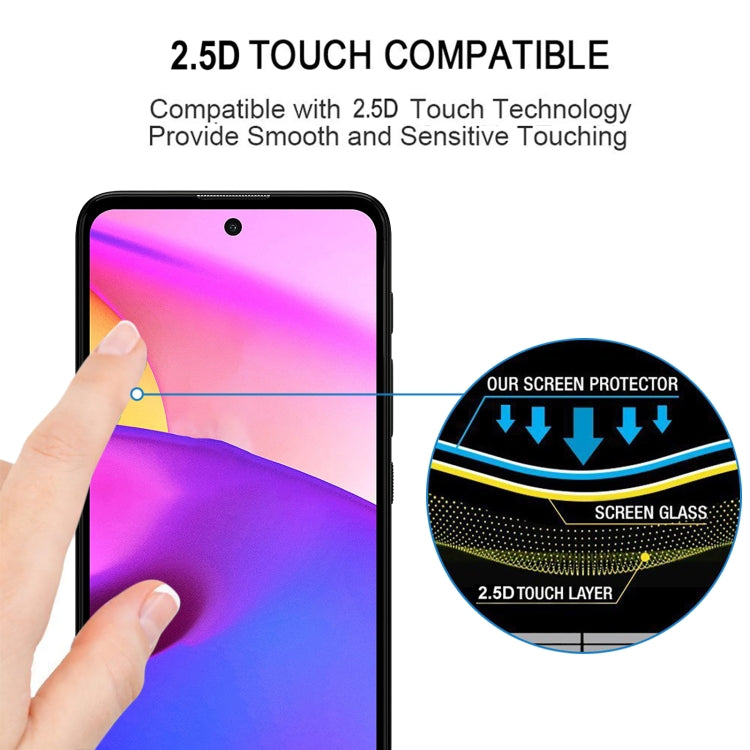 25 PCS Full Glue Cover Screen Protector Tempered Glass Film For Motorola Moto E40