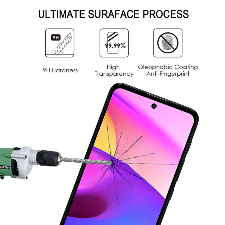 25 PCS Full Glue Cover Screen Protector Tempered Glass Film For Motorola Moto E40
