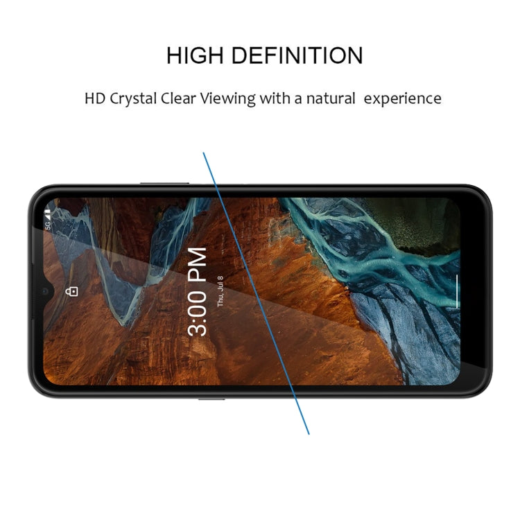 25 PCS Full Glue Cover Screen Protector Tempered Glass Film For Nokia G300