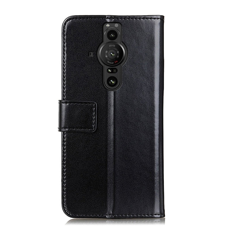 For Sony Xperia Pro-I 3-Color Pearl Texture Magnetic Buckle Horizontal Flip Leather Phone Case with Card Slots & Wallet & Holder