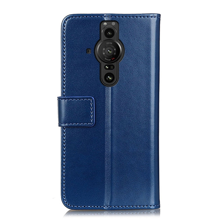 For Sony Xperia Pro-I 3-Color Pearl Texture Magnetic Buckle Horizontal Flip Leather Phone Case with Card Slots & Wallet & Holder