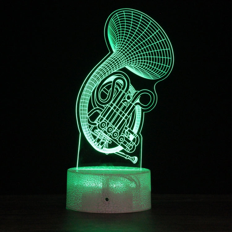 YQ03 Crack Base Musical Instrument Series Creative 3D Colorful LED Decorative Night Light, Remote Control Version