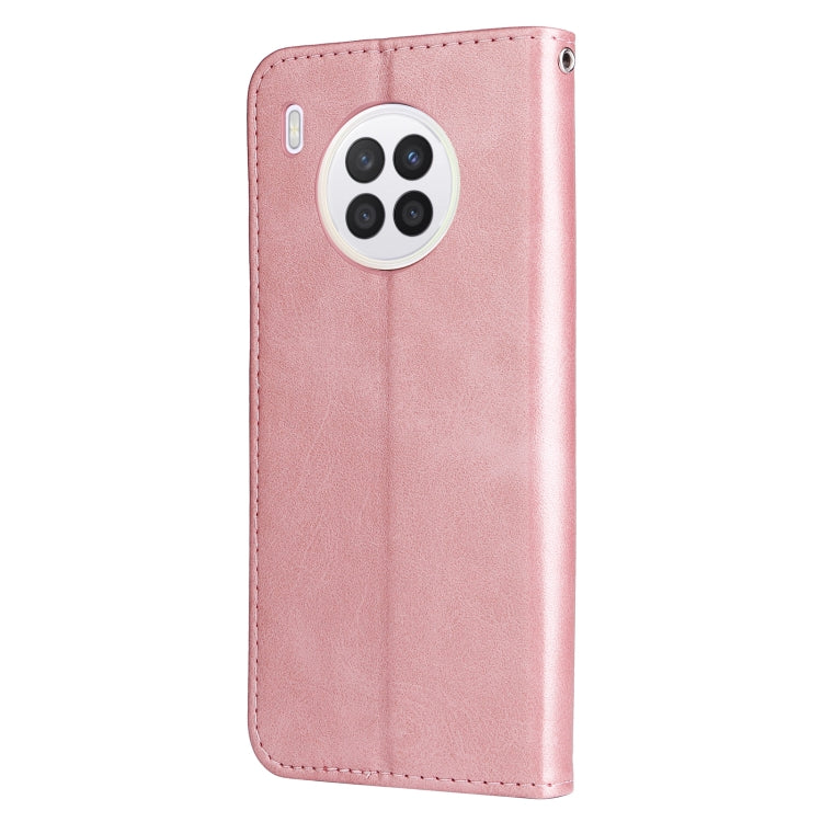 For Huawei nova 8i / Honor 50 Lite Calf Texture Zipper Horizontal Flip Leather Phone Case