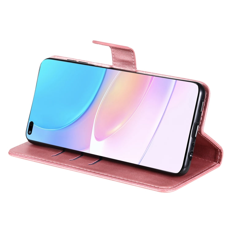 For Huawei nova 8i / Honor 50 Lite Calf Texture Zipper Horizontal Flip Leather Phone Case