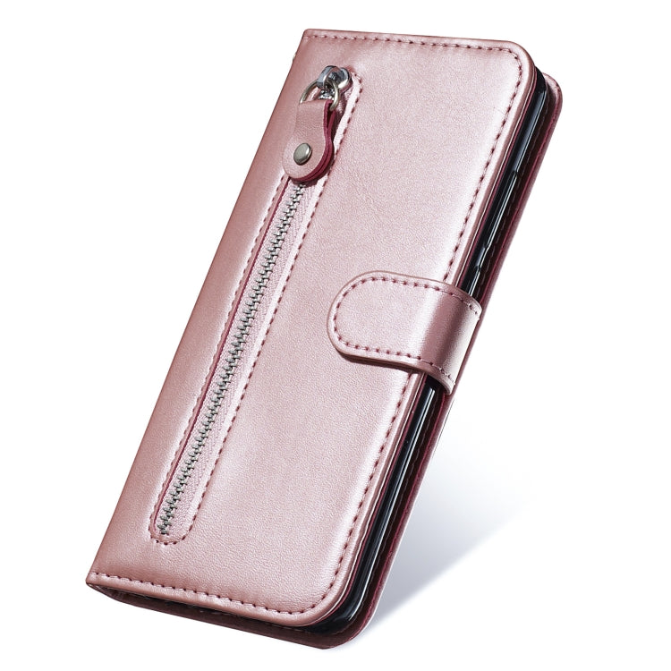 For Huawei nova 8i / Honor 50 Lite Calf Texture Zipper Horizontal Flip Leather Phone Case