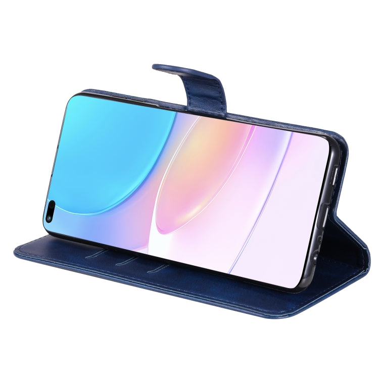 For Huawei nova 8i / Honor 50 Lite Calf Texture Zipper Horizontal Flip Leather Phone Case