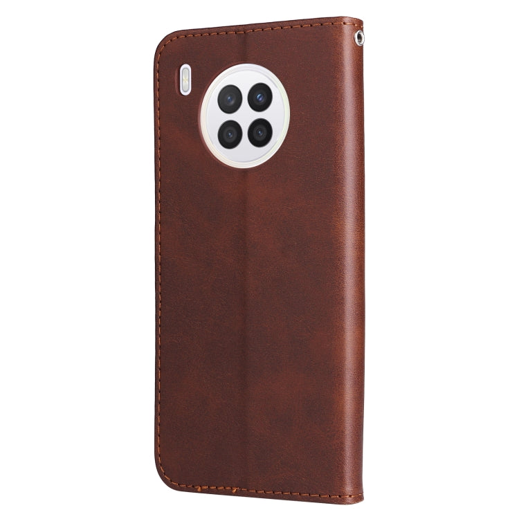 For Huawei nova 8i / Honor 50 Lite Calf Texture Zipper Horizontal Flip Leather Phone Case