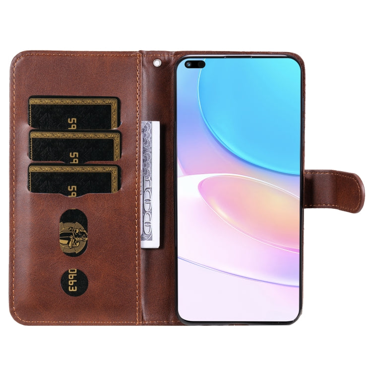 For Huawei nova 8i / Honor 50 Lite Calf Texture Zipper Horizontal Flip Leather Phone Case