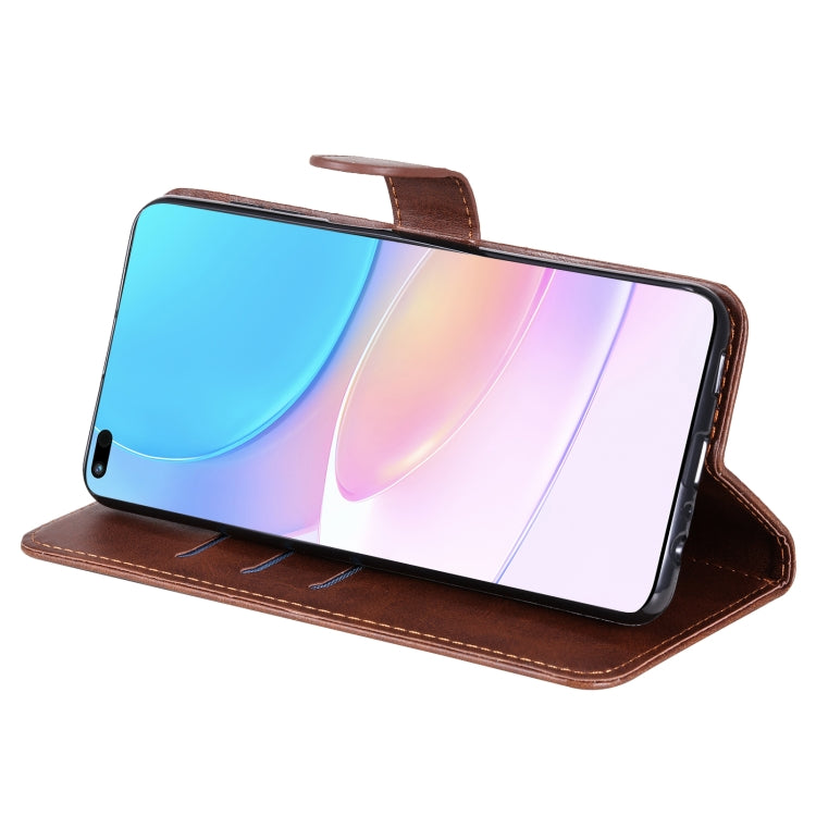 For Huawei nova 8i / Honor 50 Lite Calf Texture Zipper Horizontal Flip Leather Phone Case