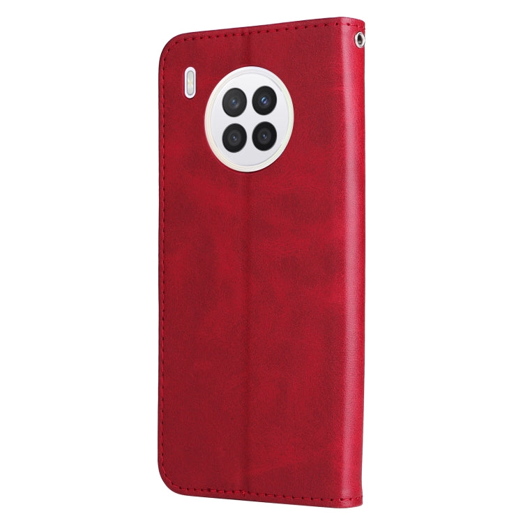 For Huawei nova 8i / Honor 50 Lite Calf Texture Zipper Horizontal Flip Leather Phone Case