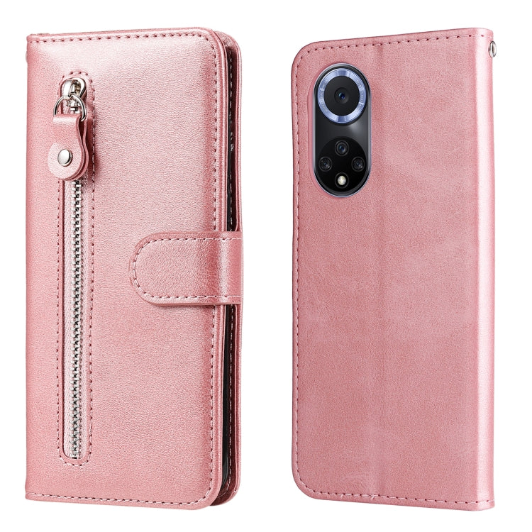 For Huawei nova 9 / Honor 50 5G Calf Texture Zipper Horizontal Flip Leather Phone Case