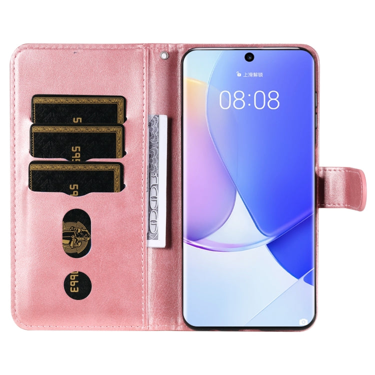 For Huawei nova 9 / Honor 50 5G Calf Texture Zipper Horizontal Flip Leather Phone Case