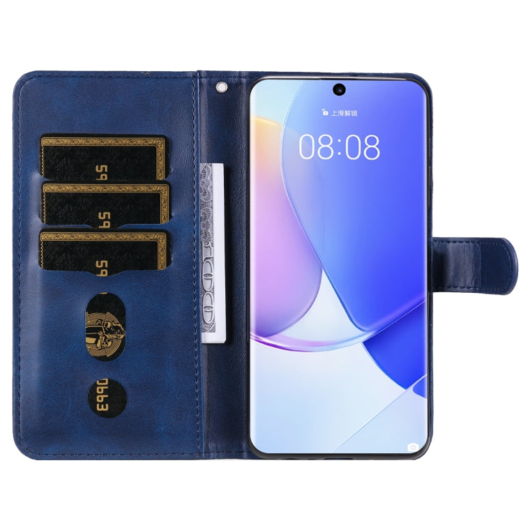 For Huawei nova 9 / Honor 50 5G Calf Texture Zipper Horizontal Flip Leather Phone Case