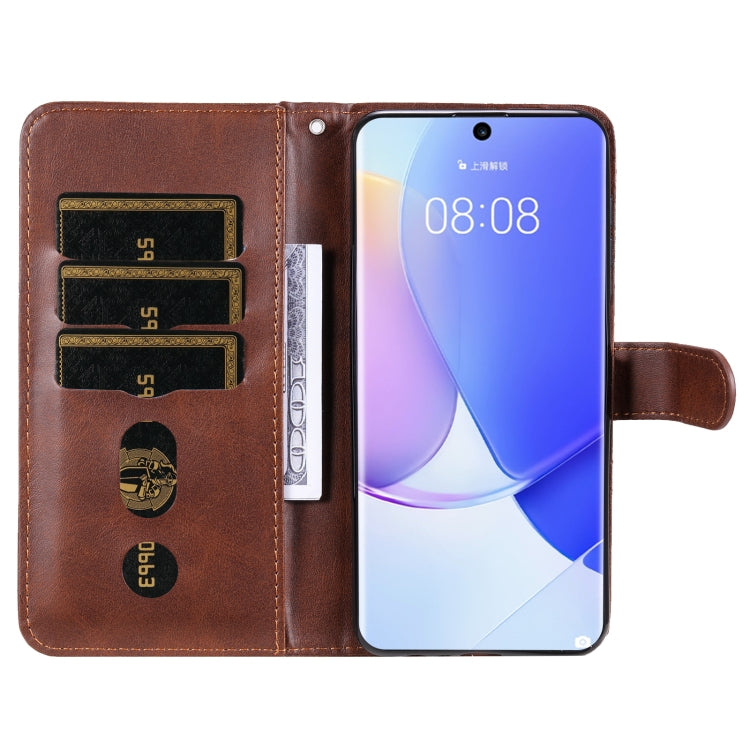 For Huawei nova 9 / Honor 50 5G Calf Texture Zipper Horizontal Flip Leather Phone Case