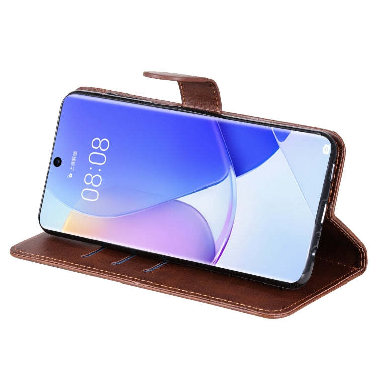 For Huawei nova 9 / Honor 50 5G Calf Texture Zipper Horizontal Flip Leather Phone Case