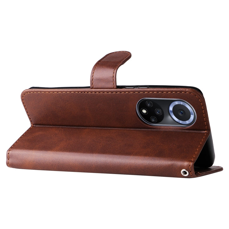 For Huawei nova 9 / Honor 50 5G Calf Texture Zipper Horizontal Flip Leather Phone Case
