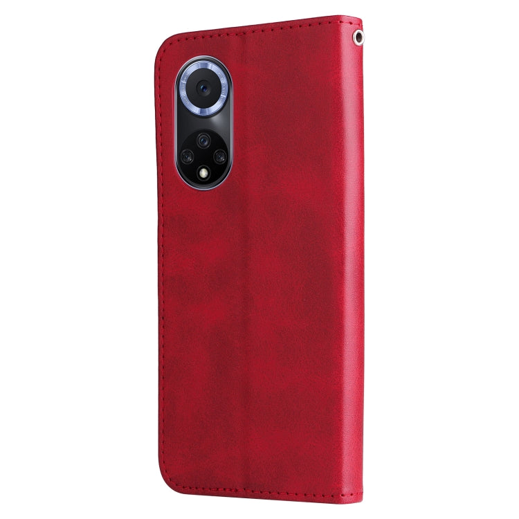 For Huawei nova 9 / Honor 50 5G Calf Texture Zipper Horizontal Flip Leather Phone Case