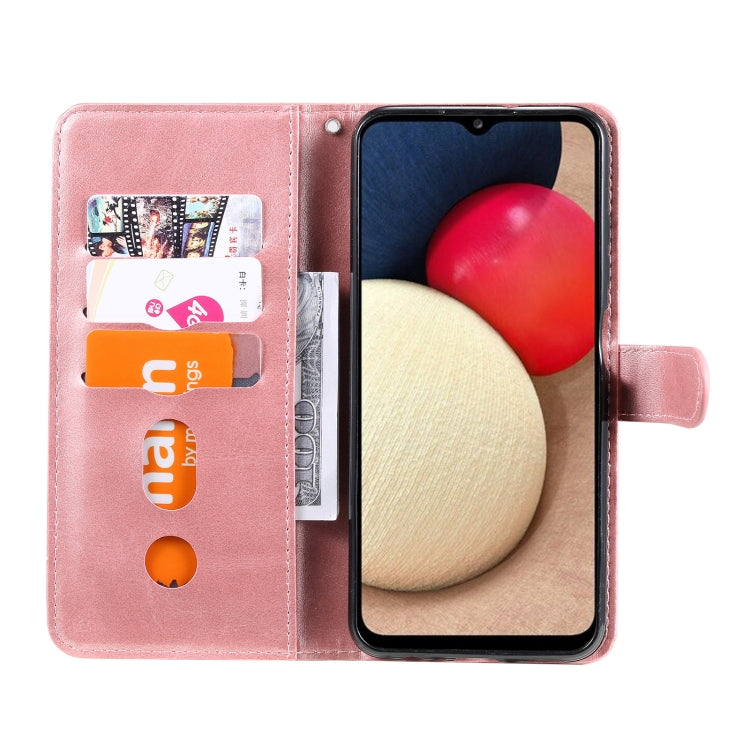 For Samsung Galaxy A03S 164mm Calf Texture Zipper Horizontal Flip Leather Phone Case