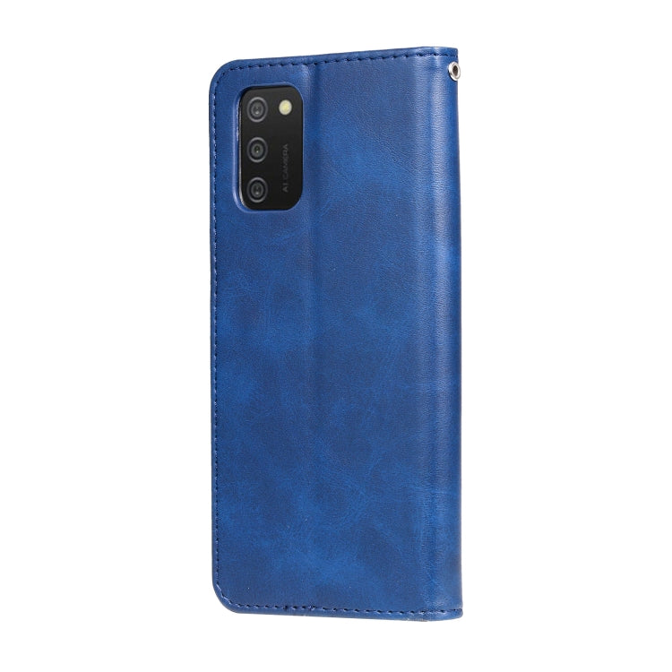 For Samsung Galaxy A03S 164mm Calf Texture Zipper Horizontal Flip Leather Phone Case