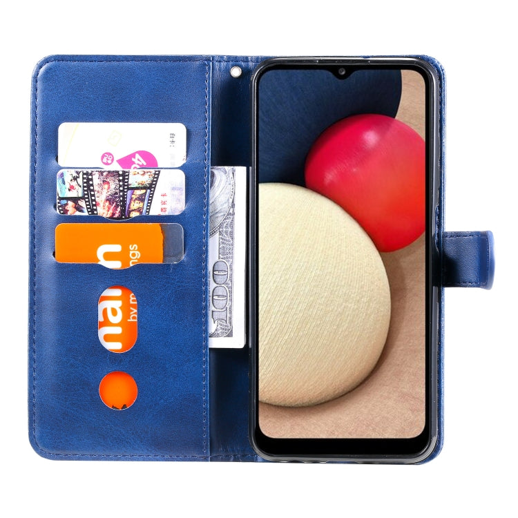 For Samsung Galaxy A03S 164mm Calf Texture Zipper Horizontal Flip Leather Phone Case