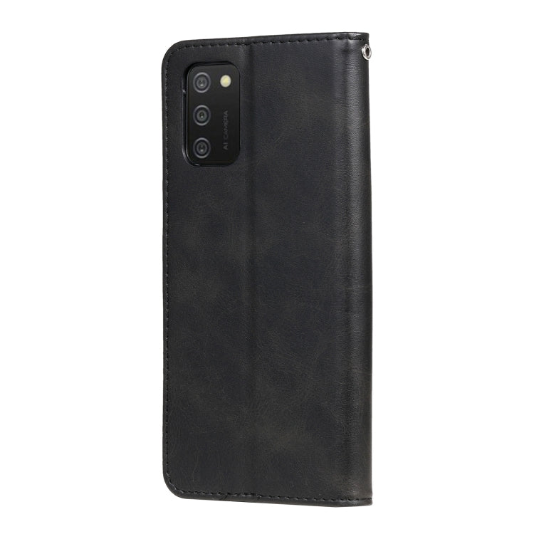 For Samsung Galaxy A03S 164mm Calf Texture Zipper Horizontal Flip Leather Phone Case