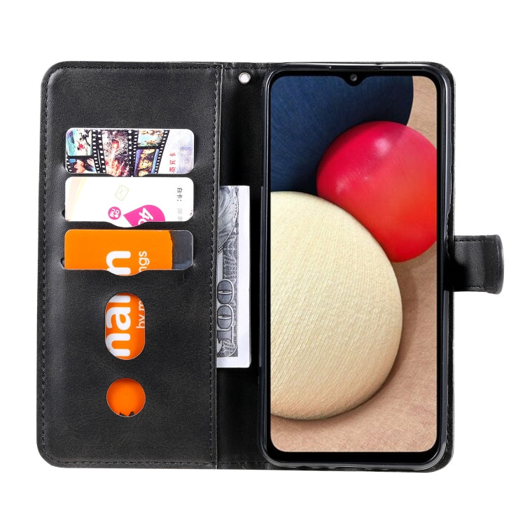 For Samsung Galaxy A03S 164mm Calf Texture Zipper Horizontal Flip Leather Phone Case