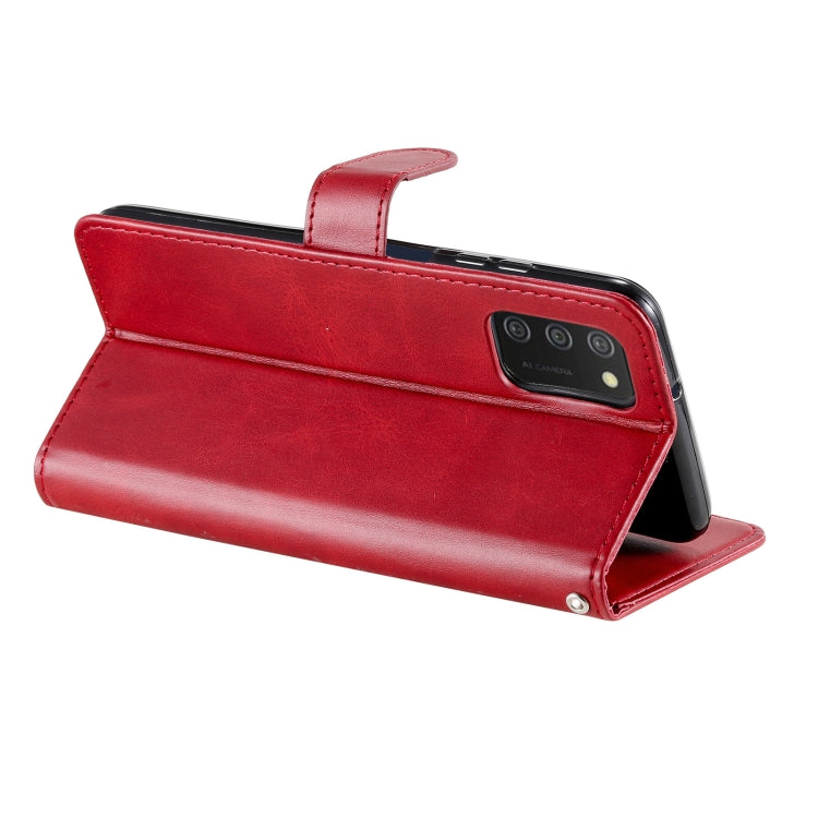 For Samsung Galaxy A03S 164mm Calf Texture Zipper Horizontal Flip Leather Phone Case