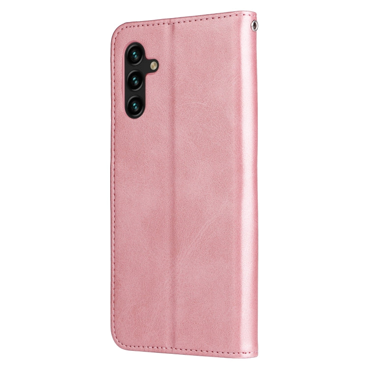 For Samsung Galaxy A13 5G Calf Texture Zipper Horizontal Flip Leather Phone Case