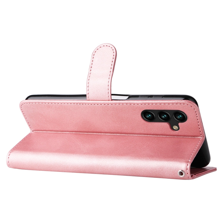 For Samsung Galaxy A13 5G Calf Texture Zipper Horizontal Flip Leather Phone Case