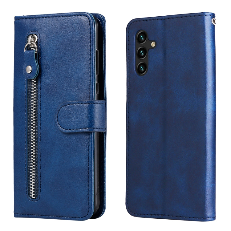 For Samsung Galaxy A13 5G Calf Texture Zipper Horizontal Flip Leather Phone Case