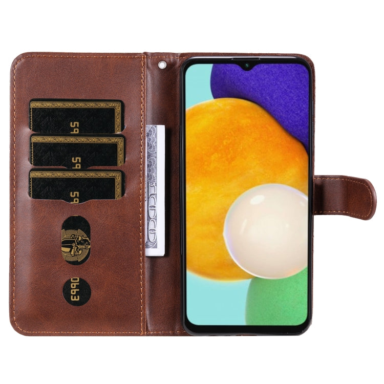 For Samsung Galaxy A13 5G Calf Texture Zipper Horizontal Flip Leather Phone Case