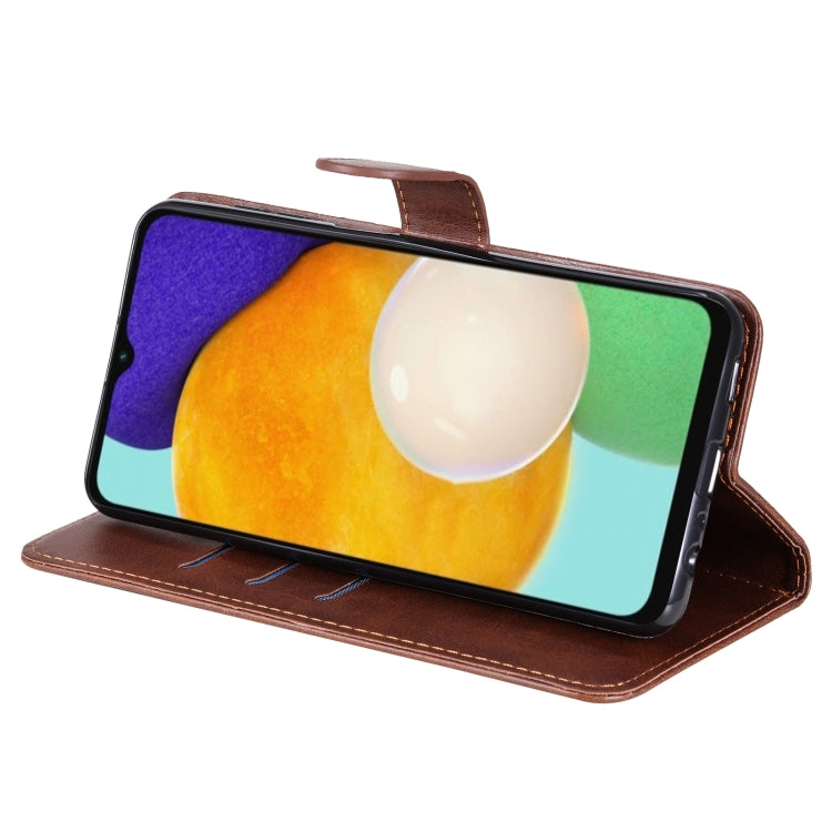For Samsung Galaxy A13 5G Calf Texture Zipper Horizontal Flip Leather Phone Case