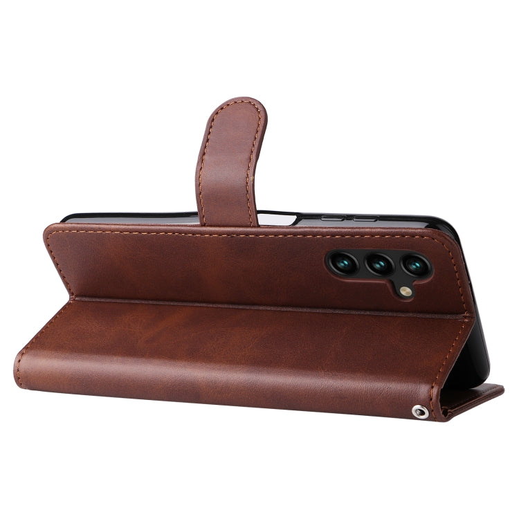For Samsung Galaxy A13 5G Calf Texture Zipper Horizontal Flip Leather Phone Case
