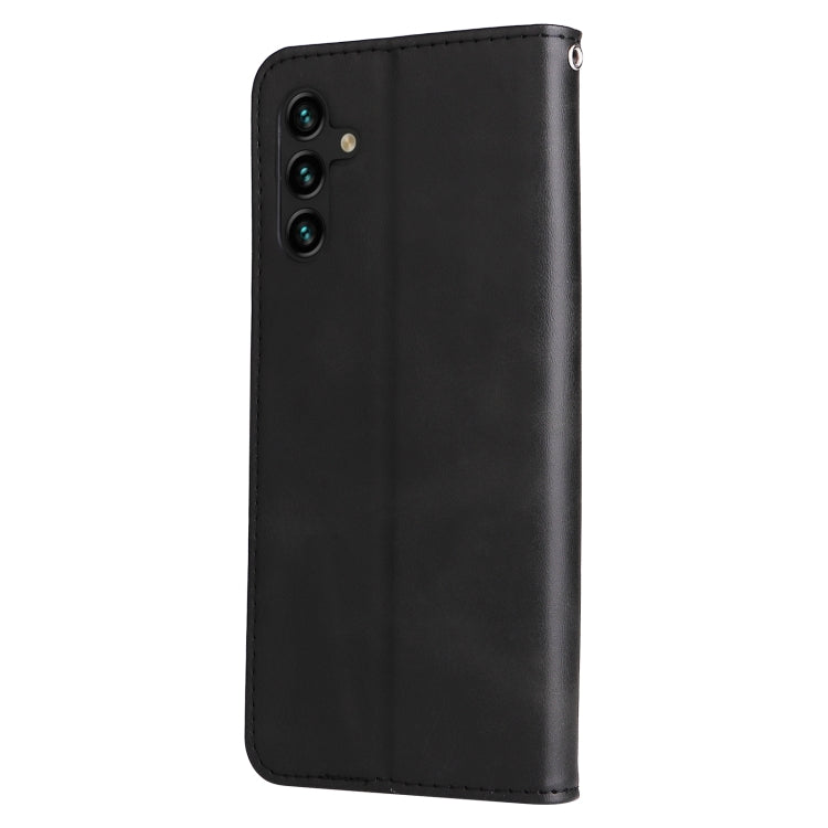 For Samsung Galaxy A13 5G Calf Texture Zipper Horizontal Flip Leather Phone Case