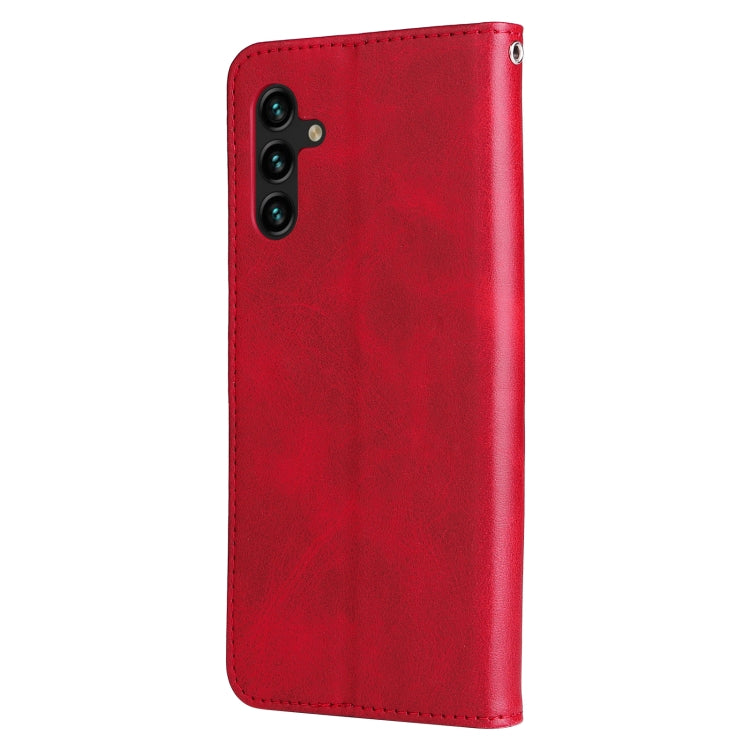 For Samsung Galaxy A13 5G Calf Texture Zipper Horizontal Flip Leather Phone Case